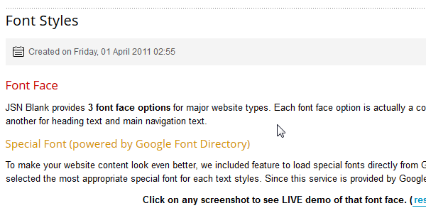 Font Face Business Special